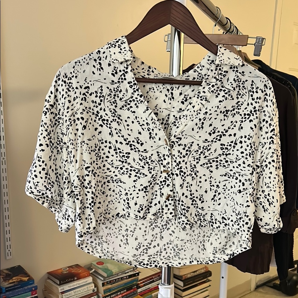 Black and White Women's Crop Top